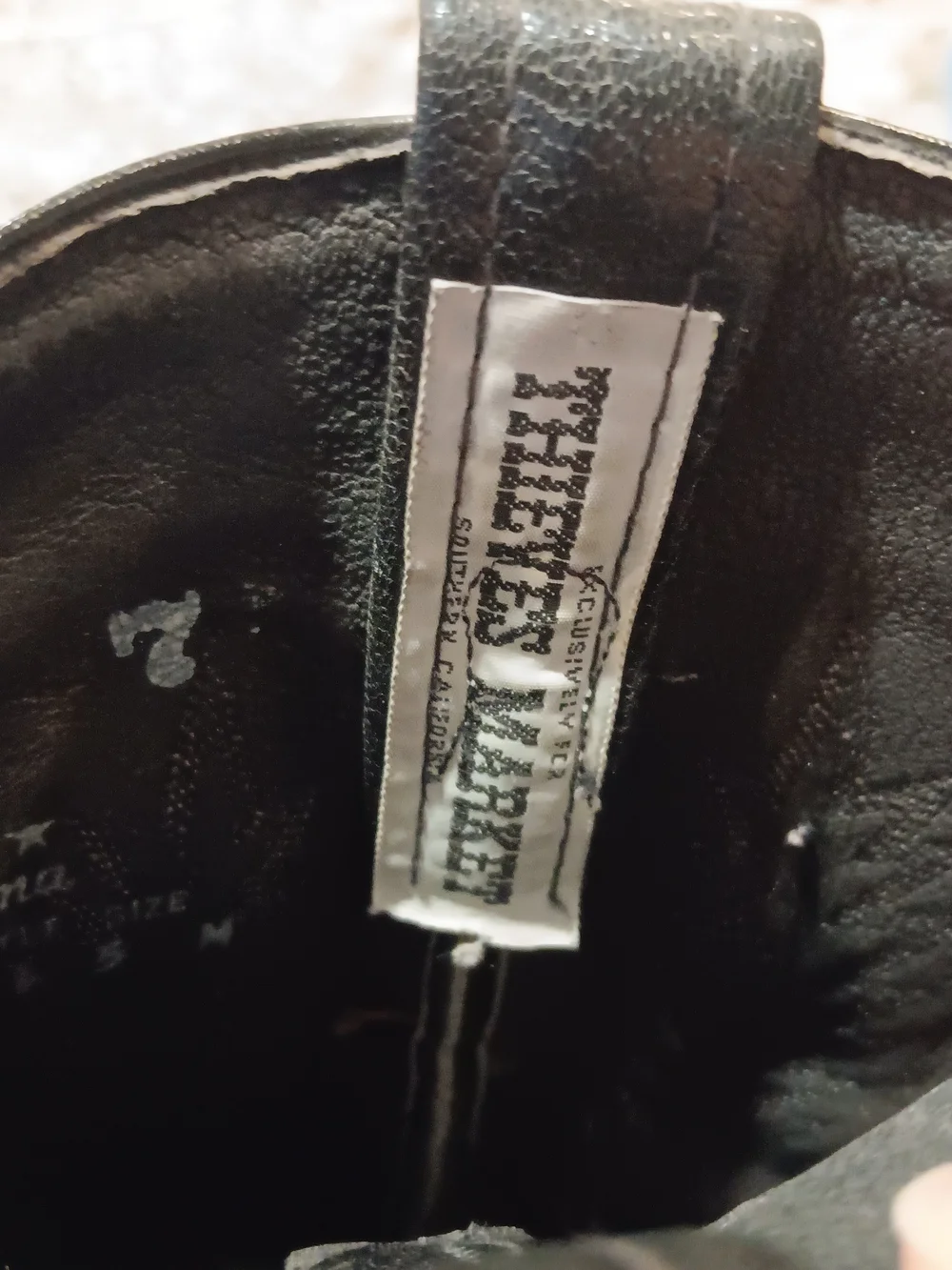 Tony Lama Black Leather Cowgirl Heeled Boots - Picture 6 of 7